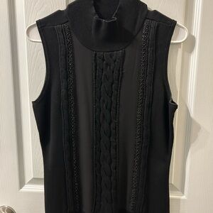 White House Black Market Black Ribbed Turtleneck